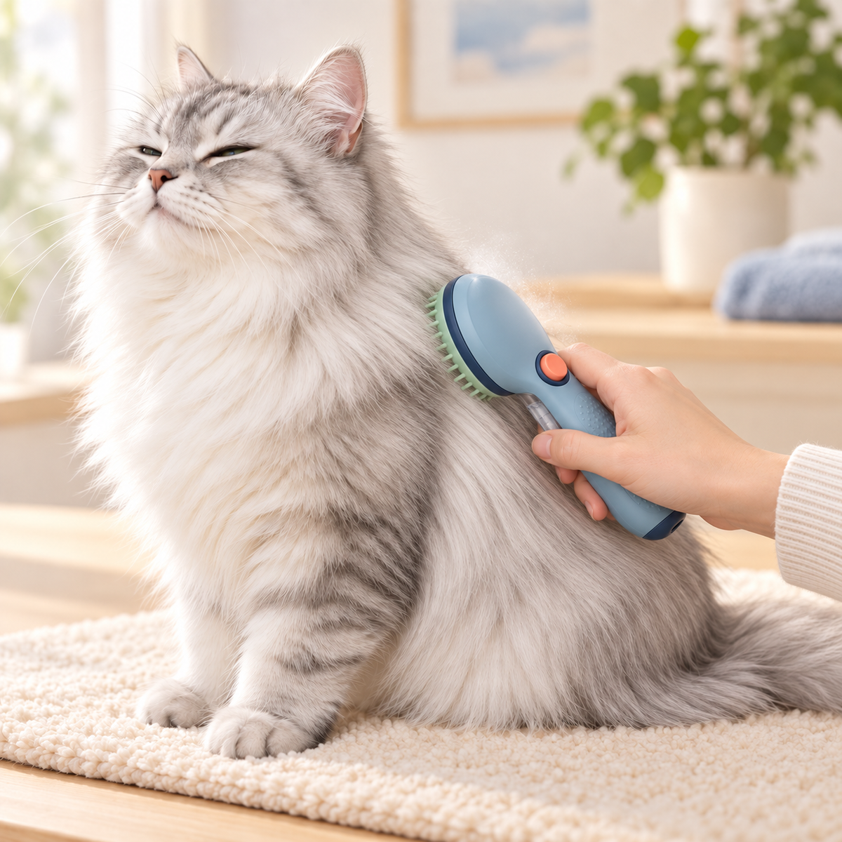Pawmoriva® MistGlow 3-in-1 Steam Grooming Brush 💨🐾