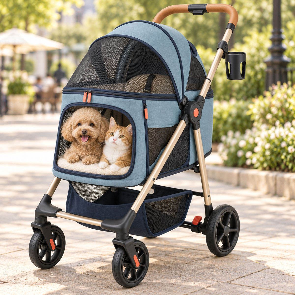 Pawmoriva® BreezeRide Foldable Pet Stroller 🐾