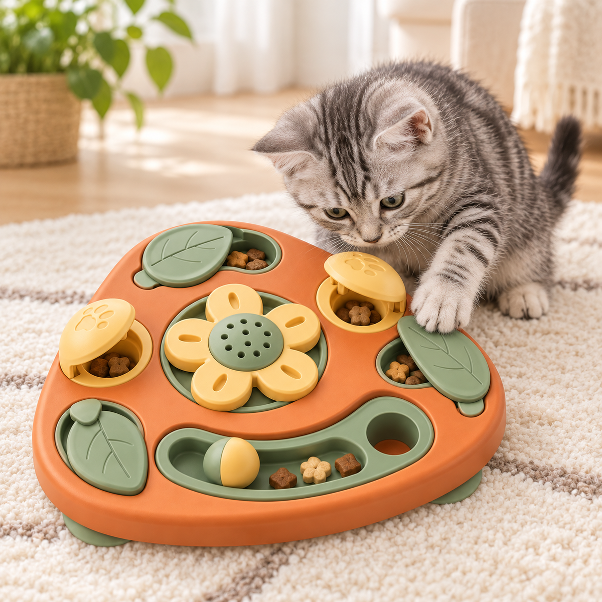 Pawmoriva® Pawzzle Garden Interactive Treat Puzzle 🐾🌼
