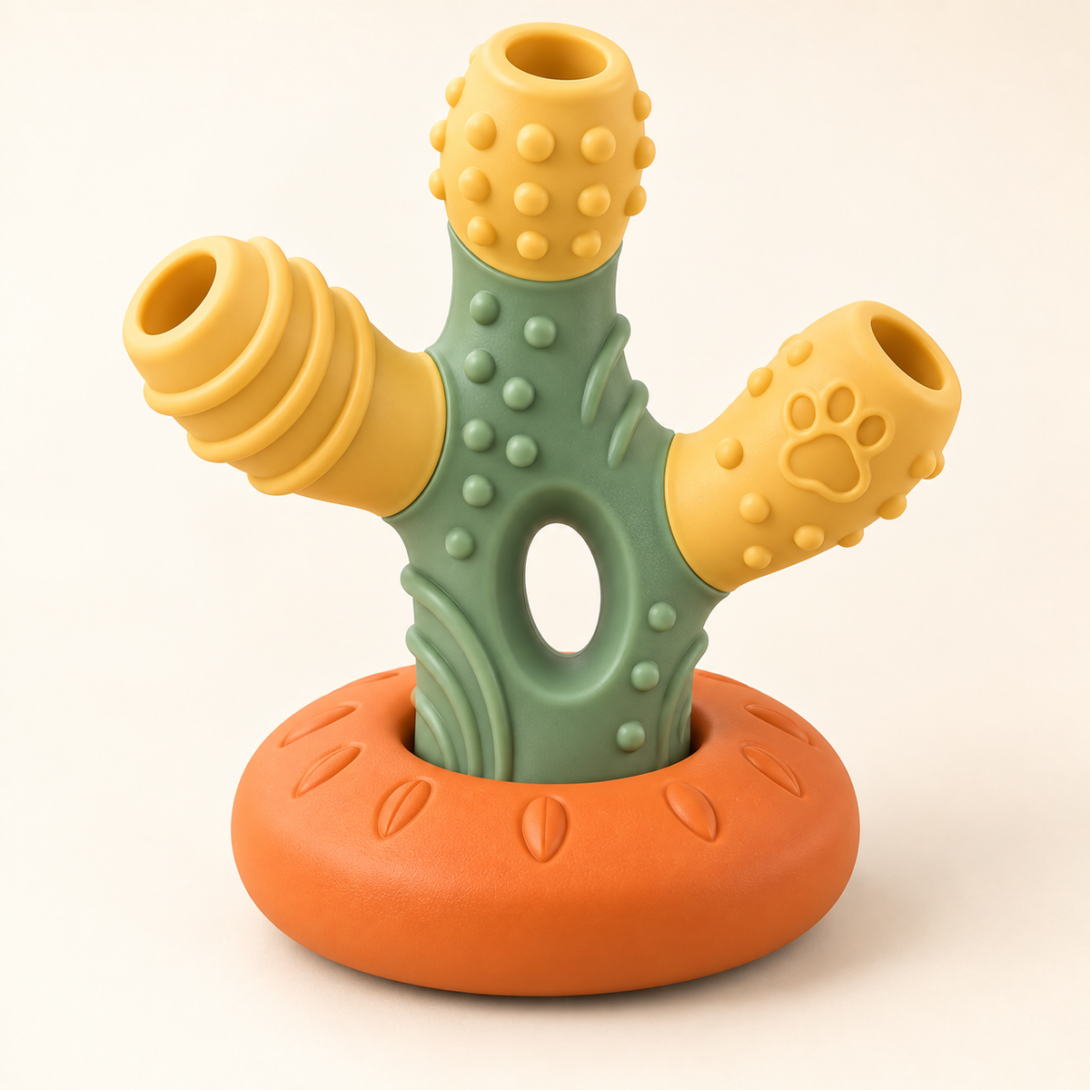 Pawmoriva® ChewBloom 3-in-1 Treat &amp; Dental Toy 🌵🐾