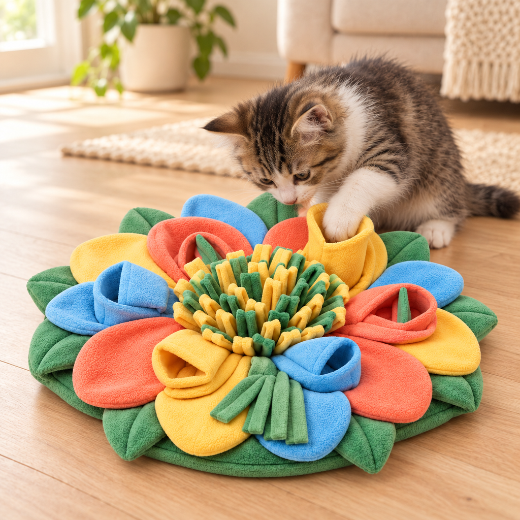 Pawmoriva® WhiskerBloom Snuffle &amp; Foraging Mat 🌼🐾