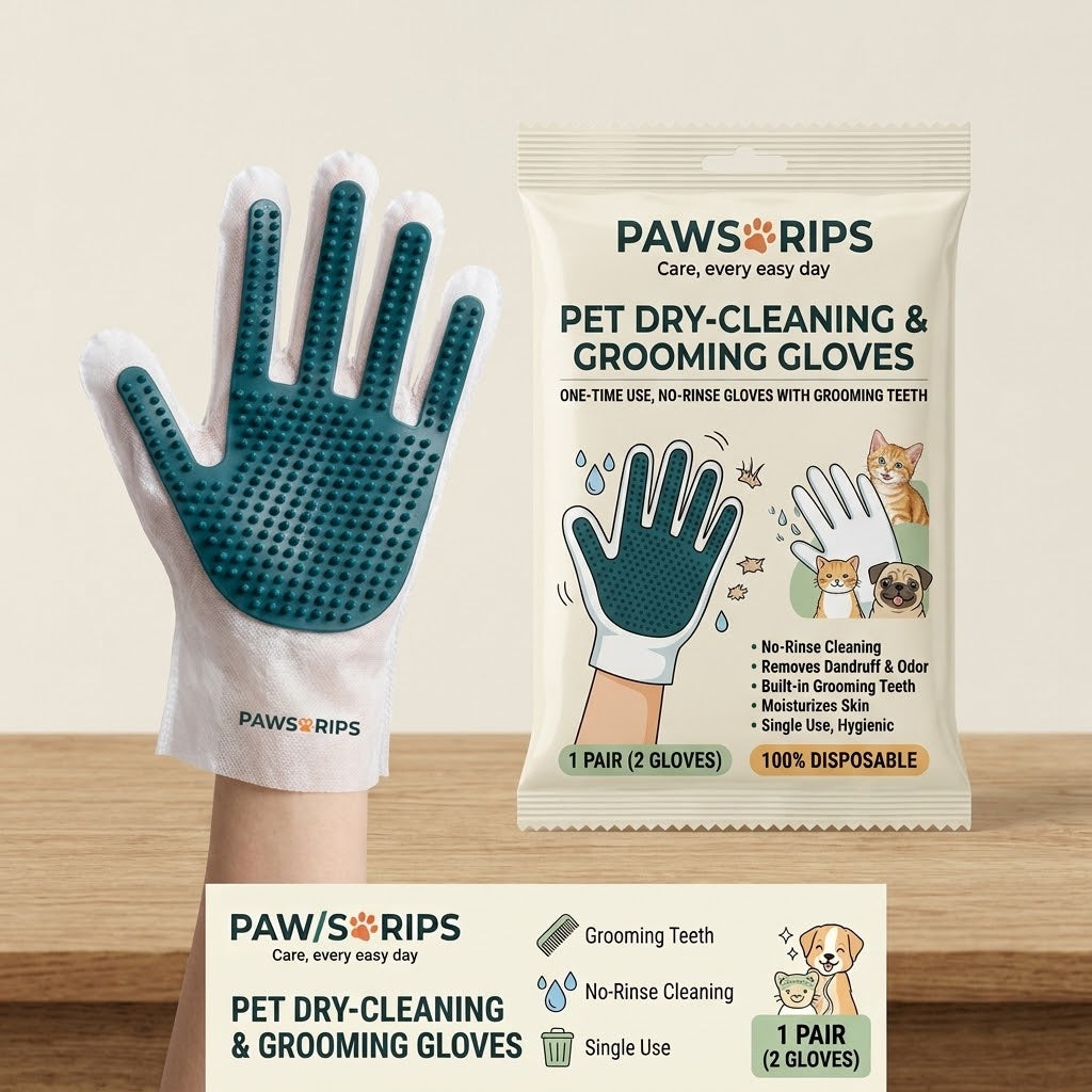 Pawmoriva® QuickFresh No-Rinse Grooming Gloves 🧤🐾
