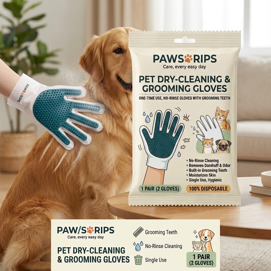 Pawmoriva® QuickFresh No-Rinse Grooming Gloves 🧤🐾
