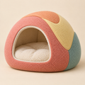 Pawmoriva® CozyNest Colorblock Cat Cave Bed 🐱🧡
