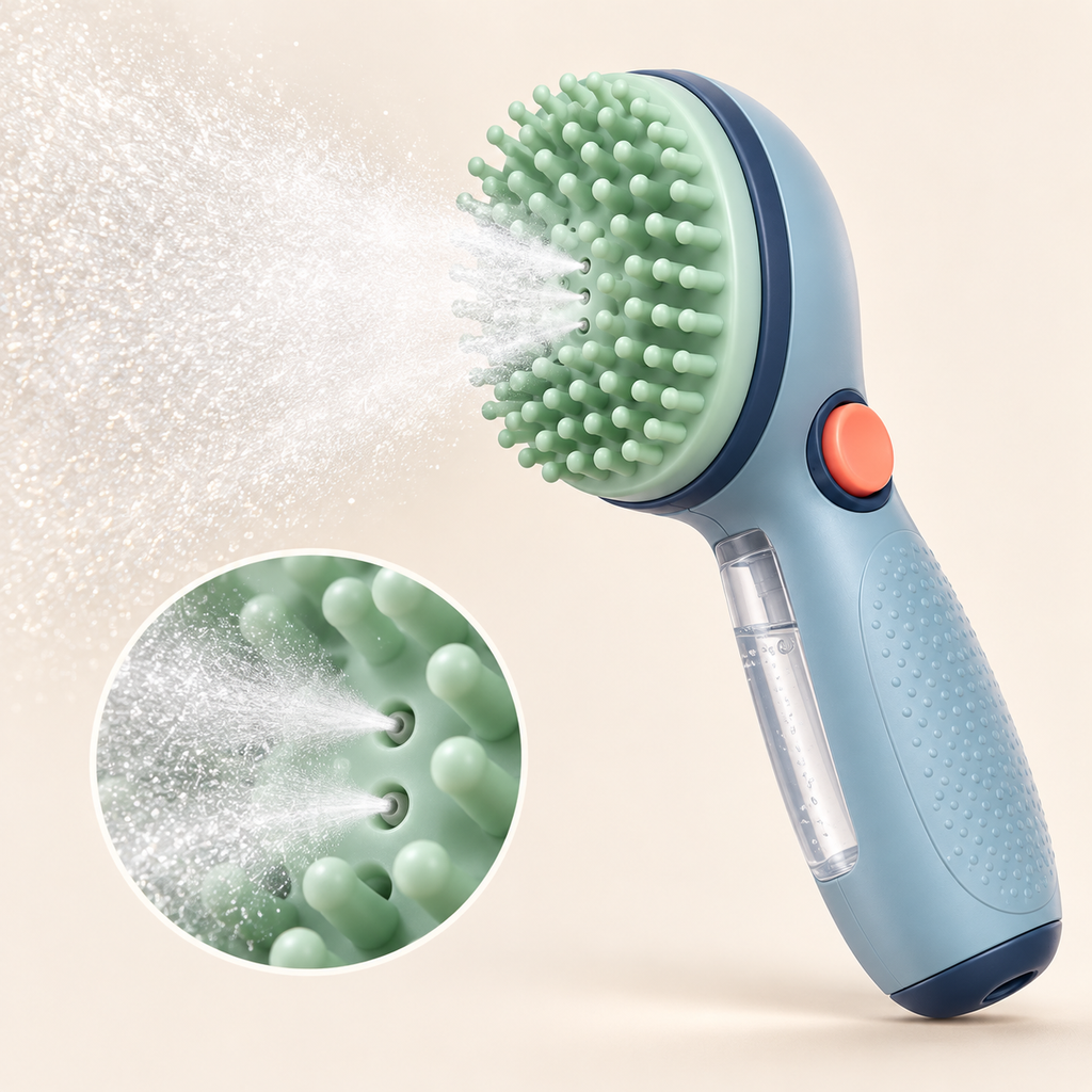 Pawmoriva® MistGlow 3-in-1 Steam Grooming Brush 💨🐾