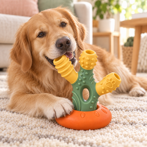 Pawmoriva® ChewBloom 3-in-1 Treat &amp; Dental Toy 🌵🐾