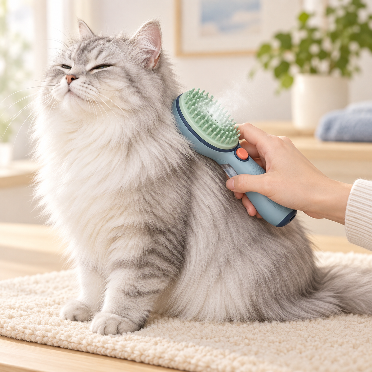 Pawmoriva® MistGlow 3-in-1 Steam Grooming Brush 💨🐾