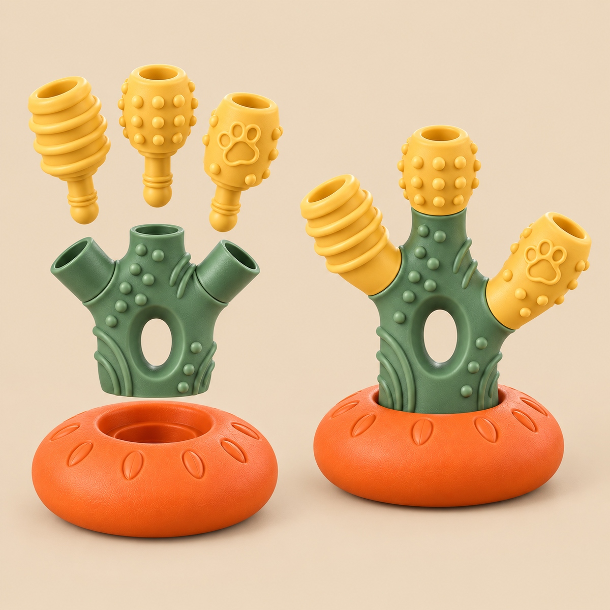 Pawmoriva® ChewBloom 3-in-1 Treat &amp; Dental Toy 🌵🐾